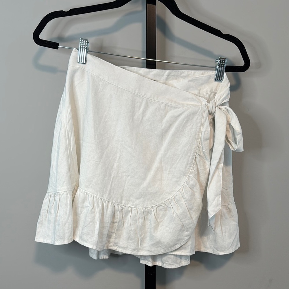 Aerie White Wrap Skirt with Tie Size S Small New NWT